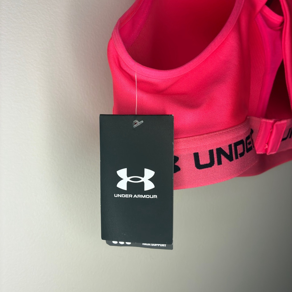 🏃‍♀️ Under Armour High Support Endless Compression Sports Bra 38D Hot Pink NWT - Picture 2 of 8